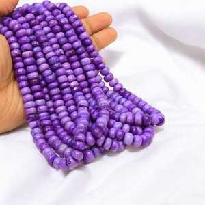 Perles rondes lisses opale violette naturelle brin 15 pouces 7mm à 10mm perles de pierres précieuses en vrac pour la fabrication de bijoux en gros en vrac - Product Image 2