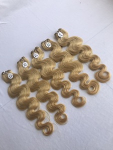 Top mejor calidad 24 "#24 Color Body Wave paquete al por mayor de templo indio crudo directo de la máquina de la India cabello humano de doble trama - Product Image 2