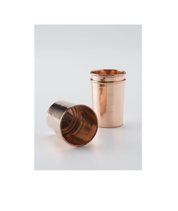 Vaso de cobre duradero con borde redondeado hecho a mano para un estilo cómodo y atractivo de bienestar holístico - Product Image 4