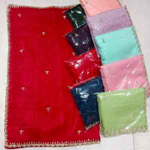 Saree en soie organza pure avec fil Zari paillettes pièce de chemisier long de Style indien et pakistanais pour les femmes pour les fêtes de mariage - Product Image 1