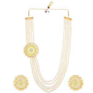 ชุดต่างหูสร้อยคอไข่มุกลูกปัดไข่มุกเทียมแบบชั้น,สีมิ้นท์สำหรับเจ้าสาวผู้ผลิตเครื่องประดับขายส่ง - Product Image 1