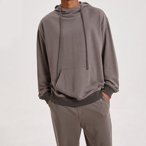 Sweat-shirt à Capuche en Coton Grande Taille pour Homme Vêtements de Fitness Entraînement-Sweats à capuche et sweatshirts pour homme - Product Image 1