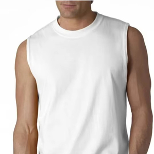 Débardeur sans manches 100% coton pour homme Respirant Séchage rapide Imprimé par transfert thermique Tricoté pour adultes - Product Image 1