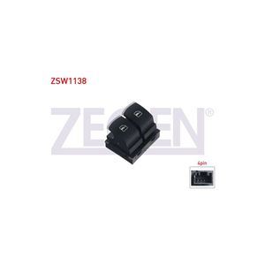 Interruptor de Apertura de Ventanas de 4 Pines Cromado Doble para Volkswagen Golf VI, Passat, Polo, Jetta I, Interruptores Automáticos - Product Image 1