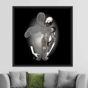 Impresión en Lienzo de Corazón Elegante: Decoración Moderna para Pared, Lienzo con Marco Negro - Product Image 1