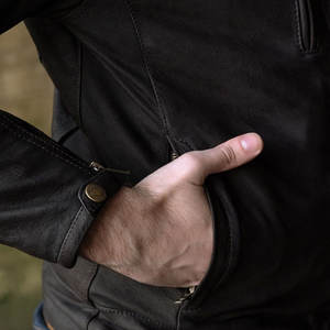 Best Material Lightweight Breathable Windproof <b>Waterproof</b> Stand Collar Motorbike Leather <b>Jacket</b> <b>Thin</b> Cow Skin Winter Season High - Product Image 6