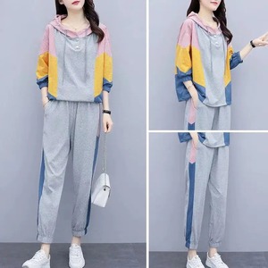 Conjuntos de dos piezas, chándal para mujer, traje de gran tamaño, trajes de pantalón de otoño, sudadera femenina, sudadera deportiva sólida, ropa deportiva - Product Image 4