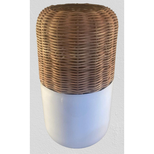 Vase à fleurs rond en fer et rotin, prix de gros, décoration d'intérieur pour salon, style Art Déco, léger - Product Image 1