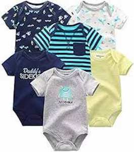 Custom Baby Products and Custom Baby <b>Rompers</b> Set 5pieces Size 0-3/3-6/6-9/9-12Ms - Product Image 1