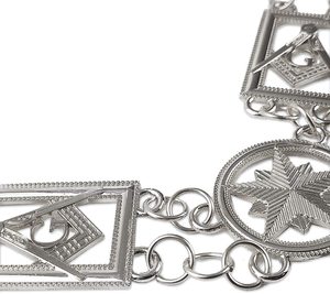 Regalia-delantal azul masónico, mandil con Rosettes MA022 - Product Image 5