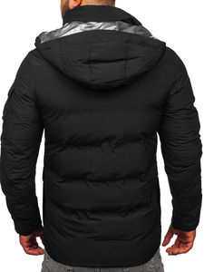 Veste matelassée épaisse d'extérieur pour homme, OEM, nouvelle collection 2026, vente chaude, veste d'hiver chaude coupe-vent à capuche, veste matelassée brillante - Product Image 4