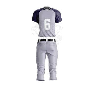 Conjuntos de uniformes de béisbol para hombres más vendidos transpirable de talla grande logotipo personalizado ropa de equipo 100% poliéster - Product Image 3