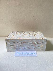 Boîte à bijoux en nacre, boîte cadeau pour la décoration de la maison, boîte à bijoux cadeau, conçue personnellement par STAR CRAFTS INDIA - Product Image 2
