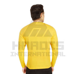 T-shirts unis à col rond de conception unique pour hommes T-shirts à manches longues en tissu confortable en gros - Product Image 3