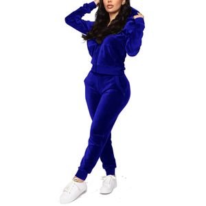 Ensemble de survêtement sportif 2 pièces unisexe à capuche en polaire zippé à manches longues coupe classique pour femme, du fabricant professionnel, le plus vendu - Product Image 6
