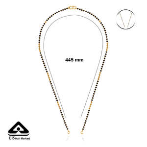 Chaîne de mangalsutra plaquée or perlé pour femmes, cadeau de mariage - Product Image 5