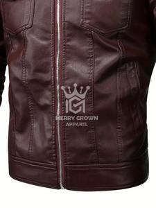 แจ็กเก็ตหนังขนแกะสำหรับผู้ชายแจ็คเก็ตหนังขนแกะมีกระเป๋าซิปซับในออกแบบได้ตามต้องการสำหรับฤดูหนาว - Product Image 5