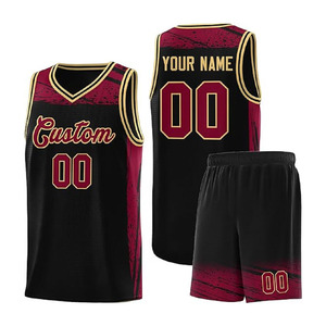 Camiseta de baloncesto reversible con nombre y número, costilla de tela transpirable, diseño de cuello en V, ropa de baloncesto juvenil de COSH - Product Image 6