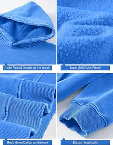 2025 Vintage otoño Streetwear hombres Casual Sudadera con capucha de gran tamaño suéter pesado 100% algodón sudadera con diseño de cremallera - Product Image 3