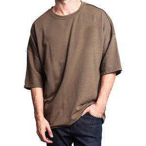 Las camisetas más vendidas para hombre 100% algodón Drop Shoulder Loose Fit Jersey de alta calidad Suministro directo de fábrica Diseño en blanco Caliente - Product Image 1