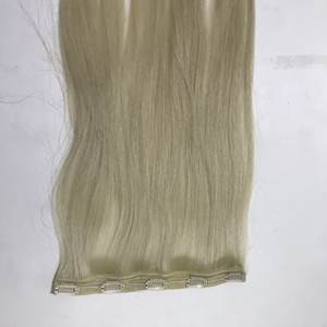 Wholesale unprocessed 100% Brazilian Human Hair Clip In Hair Extensions full cuticle aligned clip human hair - Product Image 6
