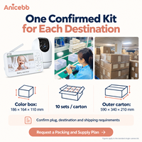 Moniteur Bébé Portable avec Écran Local de 5 Pouces et Unité Parentale, Configuration Optionnelle via l'Application Tuya sur Réseau 2.4GHz par Anicebb