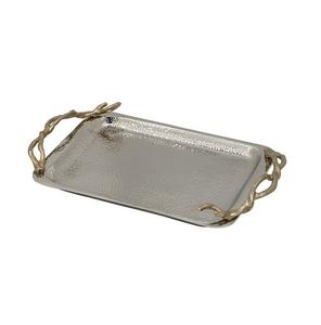 Plateau de service décoratif en aluminium de haute qualité Taille et design personnalisés Restaurant de maison de luxe Produit Offre Spéciale utilisé - Product Image 4