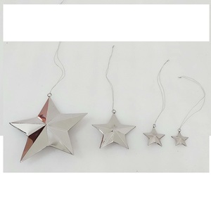 Adorno Colgante de Estrella Metálica Brillante, Estrella Decorativa Geométrica 3D con Cuerda para Decoración de Fiestas, Bodas y Eventos - Product Image 2