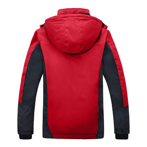 Chaqueta de concha suave Unisex de primavera a prueba de viento impermeable de manga larga con cremallera abrigo con capucha de Color sólido para hombre - Product Image 5