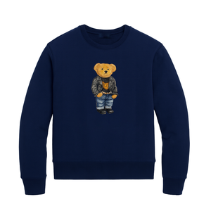 Sweat-shirt en polaire 'X Bear' pour homme et femme, ample, décontracté, avec impression par transfert thermique, écologique, pour les couples - Product Image 5
