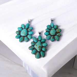 Collar de diseñador para mujer Excelente calidad Corte princesa Arizona Turquesa Colgantes finos Oro Precio de fábrica al por mayor Joyería - Product Image 4