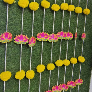 ที่แขวนประตูดอกดาวเรืองเทียม & ชุดฉากหลัง MDF บัวดิวาลิ, haldi, ganpati, พิธีขึ้นบ้านใหม่, ของตกแต่งบ้านงานแต่งงานตามเทศกาล - Product Image 3