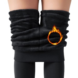 Leggings chauds d'hiver pour femmes Collants en polaire translucide Collants en laine thermique Chaussettes élastiques Sexy Bas à taille haute - Product Image 1