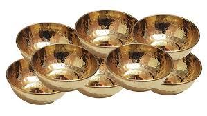 Indian Eco-Friendly Polished Brass Serving Bowl for <b>Travel</b> - Product Image 5