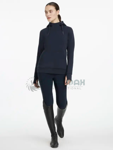 Sudadera con capucha para montar a caballo para mujer con cremallera frontal transpirable diseño ligero para entrenamiento ecuestre y último uso estable - Product Image 6