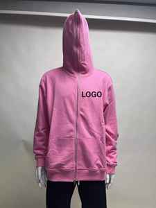 Sweat à capuche zippé en molleton de coton de haute qualité, logo personnalisé imprimé, dessin animé anti-rides grande taille pour hommes femmes pour l'hiver - Product Image 6