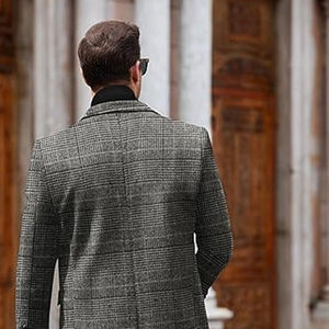 Manteau long en laine pour homme formel avec design à double boutonnage pour les affaires et les événements Homme en laine - Product Image 6