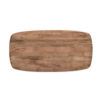 Table à manger carrée de style moderne danois en bois de manguier et fer, durable et imperméable, pour la maison, le bureau, l'hôtel, le restaurant, la cuisine