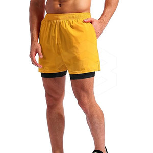 Pantalones cortos atléticos de doble capa de alta calidad en blanco liso Uso de invierno pantalones cortos para hombres en pantalones cortos de bajo precio para adultos - Product Image 3