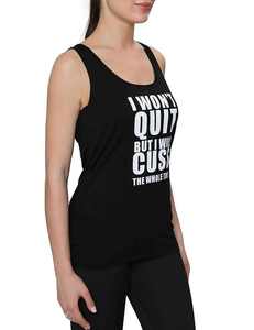 Débardeur long sans manches en maille pour femme, noir, respirant, séchage rapide, haute qualité, durable - Product Image 3