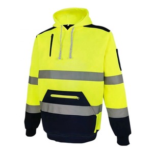Sudadera Fluorescente de Alta Visibilidad, Sudadera con Capucha Reflectante de Seguridad para la Calle - Product Image 6