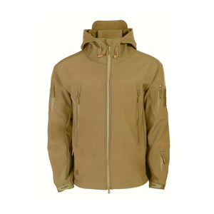 Vêtements de plein air Veste Softshell pour hommes Imperméable Coupe-vent Respirant Tactique Multi-Pocket Zipper Print - Product Image 1