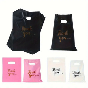 Bolsa de compras de plástico personalizada con asa troquelada, tamaño de impresión personalizado, precio competitivo - Product Image 6