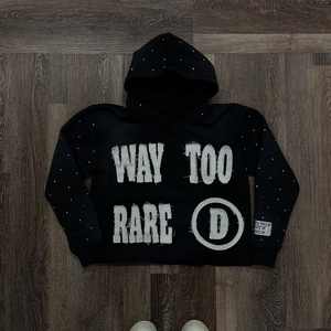 เสื้อมีฮู้ดผ้าขนแกะ100% เป็นมิตรกับสิ่งแวดล้อมสำหรับฤดูหนาวเสื้อแนวสตรีทเสื้อมีฮู้ดที่ปักลาย - Product Image 3