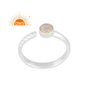 Best Selling Fine Sterling <b>Silver</b> Natural Ethiopian <b>Opal</b> Gemstone Adjustable <b>Ring</b> Custom Jewelry For Women Gift For Her - Product Image 1