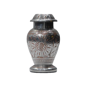 High Quality Aluminium Cremation <b>Keepsake</b> Urn With Gold And Black Finished Metal Funeral Urns <b>For</b> Human <b>Ashes</b> - Product Image 4