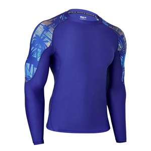 Rashguard personnalisé de haute qualité et élégant pour hommes, haut de compression respirant à manches longues, vêtements de course entièrement sublimés - Product Image 2