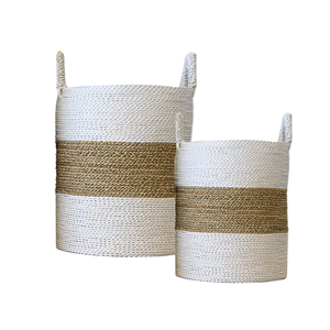 CESTA DE LAVANDERÍA PLEGABLE hecha a mano vietnamita, la mejor oferta en calidad, formas personalizadas y cesta de almacenamiento para decoración del hogar - Product Image 1