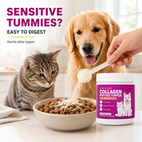 Complément alimentaire en poudre de collagène et peptides pour chiens et chats : soutien articulaire, santé de la peau et du pelage, glucosamine, MSM, vitamines pour animaux de compagnie (OEM)