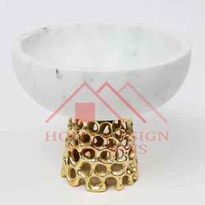 ชามผลไม้ทรงกลมทำจากทองเหลืองโบราณผลิตภัณฑ์โลหะ - Product Image 3